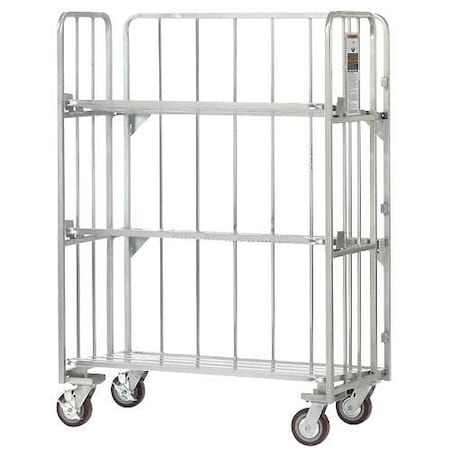 Global Industrial Folding Truck with Slatted Tilting Shelves, 48L x 26W x 68H, 2000 Lb. Capacity 912134